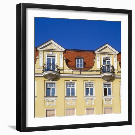 Germany, Bavaria, Munich, Jugendstil Building, Yellow Facade-null-Framed Photographic Print