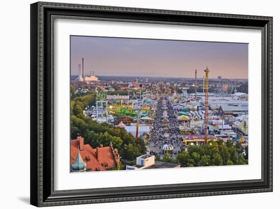 Germany, Bavaria, Munich, Theresienwiese Oktoberfest, View of St. Paul's Church-Udo Siebig-Framed Photographic Print