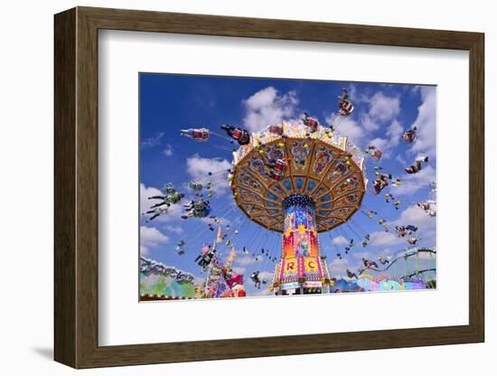 Germany, Bavaria, Munich, Theresienwiese Oktoberfest, Whirligig-Udo Siebig-Framed Photographic Print