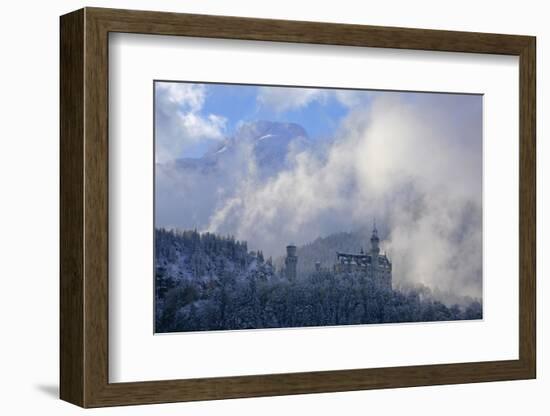 Germany, Bavaria, Neuschwanstein Castle in Winter, Morning Fog, Schwangau Near FŸssen-Uwe Steffens-Framed Photographic Print