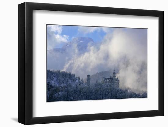 Germany, Bavaria, Neuschwanstein Castle in Winter, Morning Fog, Schwangau Near FŸssen-Uwe Steffens-Framed Photographic Print