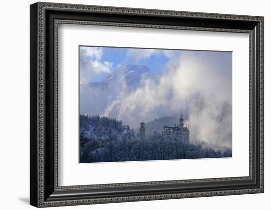 Germany, Bavaria, Neuschwanstein Castle in Winter, Morning Fog, Schwangau Near FŸssen-Uwe Steffens-Framed Photographic Print