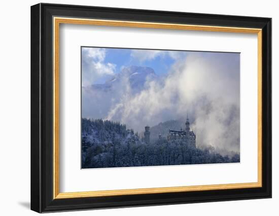 Germany, Bavaria, Neuschwanstein Castle in Winter, Morning Fog, Schwangau Near FŸssen-Uwe Steffens-Framed Photographic Print