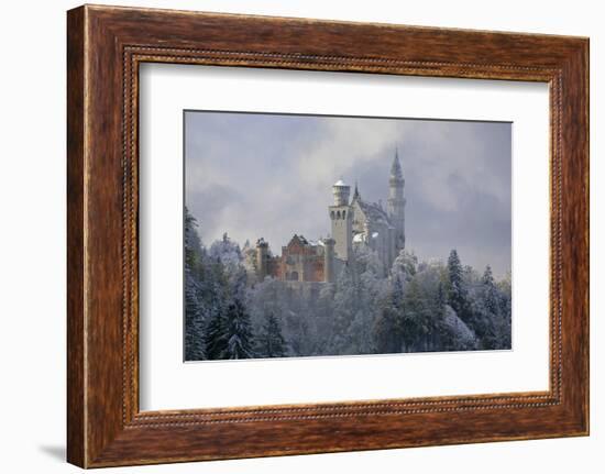 Germany, Bavaria, Neuschwanstein Castle in Winter, Morning Fog, Schwangau Near FŸssen-Uwe Steffens-Framed Photographic Print