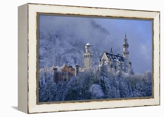 Germany, Bavaria, Neuschwanstein Castle in Winter, Morning Fog, Schwangau Near FŸssen-Uwe Steffens-Framed Premier Image Canvas