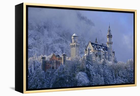 Germany, Bavaria, Neuschwanstein Castle in Winter, Morning Fog, Schwangau Near FŸssen-Uwe Steffens-Framed Premier Image Canvas