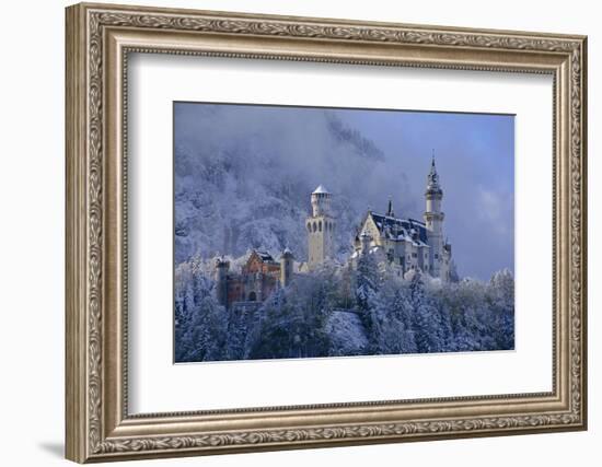 Germany, Bavaria, Neuschwanstein Castle in Winter, Morning Fog, Schwangau Near FŸssen-Uwe Steffens-Framed Photographic Print