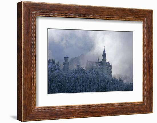 Germany, Bavaria, Neuschwanstein Castle in Winter, Morning Fog, Schwangau Near FŸssen-Uwe Steffens-Framed Photographic Print