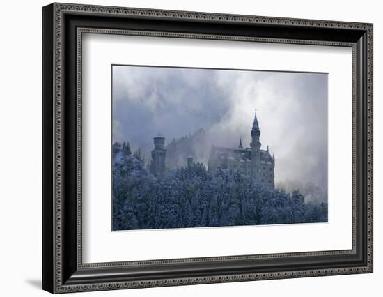 Germany, Bavaria, Neuschwanstein Castle in Winter, Morning Fog, Schwangau Near FŸssen-Uwe Steffens-Framed Photographic Print