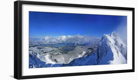 Germany, Bavaria, on the Right the Summit Cross on the 'Branderschrofen'-Uwe Steffens-Framed Photographic Print