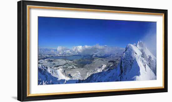 Germany, Bavaria, on the Right the Summit Cross on the 'Branderschrofen'-Uwe Steffens-Framed Photographic Print