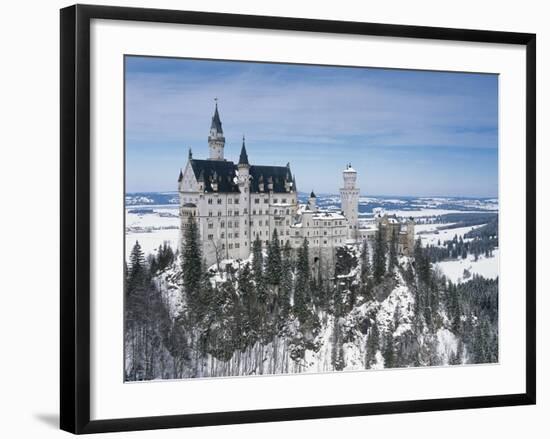 Germany, Bavaria, Surroundings of Fussen, Neuschwanstein Castle-null-Framed Giclee Print