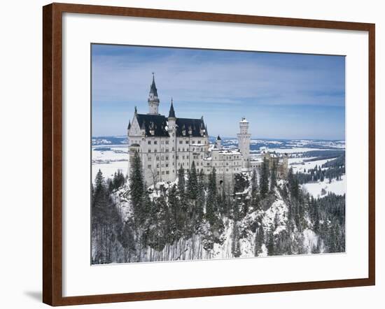 Germany, Bavaria, Surroundings of Fussen, Neuschwanstein Castle-null-Framed Giclee Print