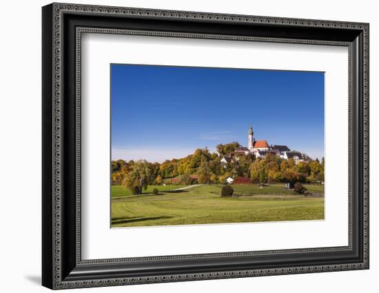 Germany, Bavaria, Upper Bavaria, 'FŸnf Seen Land' (Region), Andechs, Autumn Landscape with Andechs-Udo Siebig-Framed Photographic Print