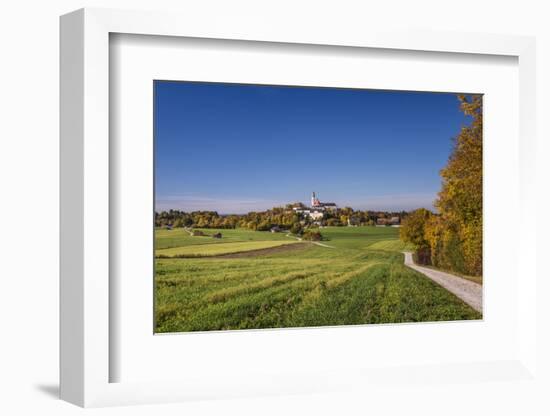 Germany, Bavaria, Upper Bavaria, 'FŸnf Seen Land' (Region), Andechs, Autumn Landscape with Andechs-Udo Siebig-Framed Photographic Print