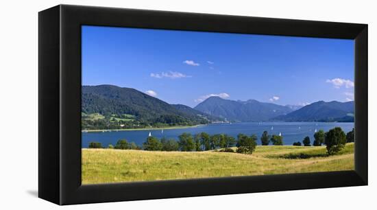 Germany, Bavaria, Upper Bavaria, Mangfall (Mountain Range), Tegernsee (Lake-Udo Siebig-Framed Premier Image Canvas