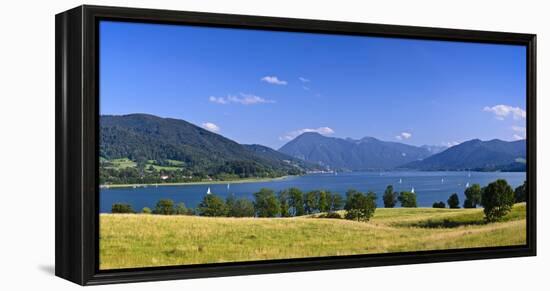 Germany, Bavaria, Upper Bavaria, Mangfall (Mountain Range), Tegernsee (Lake-Udo Siebig-Framed Premier Image Canvas