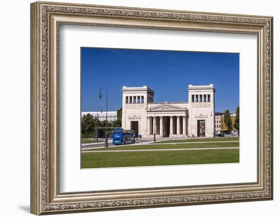 Germany, Bavaria, Upper Bavaria, Munich, Maxvorstadt District, King Square, Propylaea-Udo Siebig-Framed Photographic Print