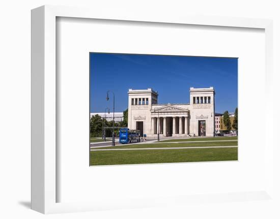 Germany, Bavaria, Upper Bavaria, Munich, Maxvorstadt District, King Square, Propylaea-Udo Siebig-Framed Photographic Print