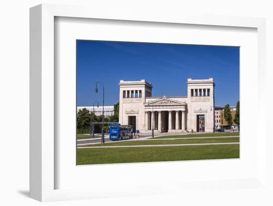 Germany, Bavaria, Upper Bavaria, Munich, Maxvorstadt District, King Square, Propylaea-Udo Siebig-Framed Photographic Print