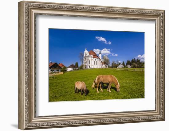 Germany, Bavaria, Upper Bavaria, Pfaffenwinkel, Steingaden-Udo Siebig-Framed Photographic Print