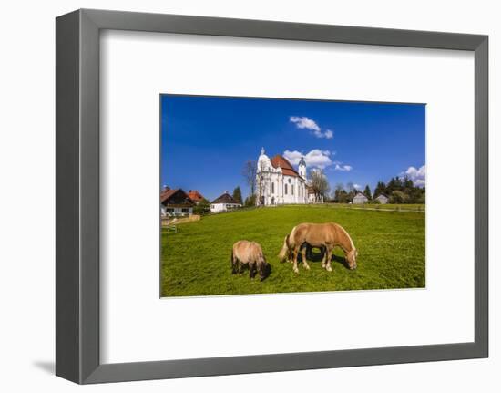 Germany, Bavaria, Upper Bavaria, Pfaffenwinkel, Steingaden-Udo Siebig-Framed Photographic Print