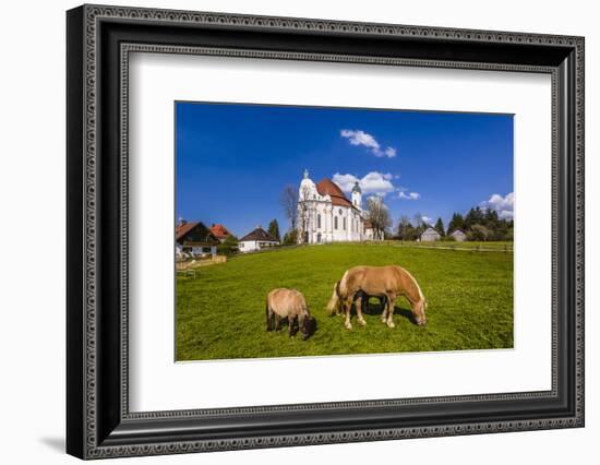 Germany, Bavaria, Upper Bavaria, Pfaffenwinkel, Steingaden-Udo Siebig-Framed Photographic Print