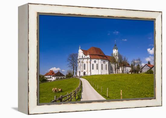 Germany, Bavaria, Upper Bavaria, Pfaffenwinkel, Steingaden-Udo Siebig-Framed Premier Image Canvas