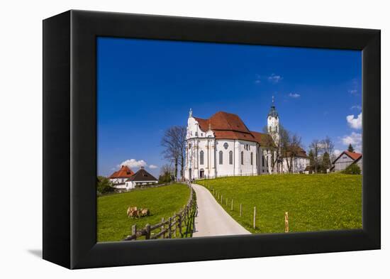 Germany, Bavaria, Upper Bavaria, Pfaffenwinkel, Steingaden-Udo Siebig-Framed Premier Image Canvas