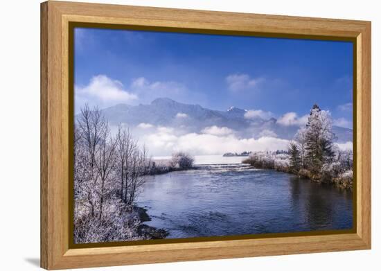 Germany, Bavaria, Upper Bavaria, T?lzer Land (Area), Kochel at Lake Kochelsee-Udo Siebig-Framed Premier Image Canvas