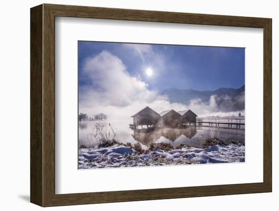 Germany, Bavaria, Upper Bavaria, Tšlzer Land (Area), Schlehdorf by the Kochelsee-Udo Siebig-Framed Photographic Print