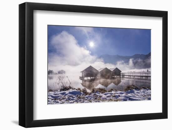 Germany, Bavaria, Upper Bavaria, Tšlzer Land (Area), Schlehdorf by the Kochelsee-Udo Siebig-Framed Photographic Print