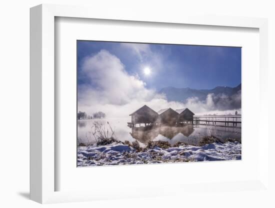 Germany, Bavaria, Upper Bavaria, Tšlzer Land (Area), Schlehdorf by the Kochelsee-Udo Siebig-Framed Photographic Print