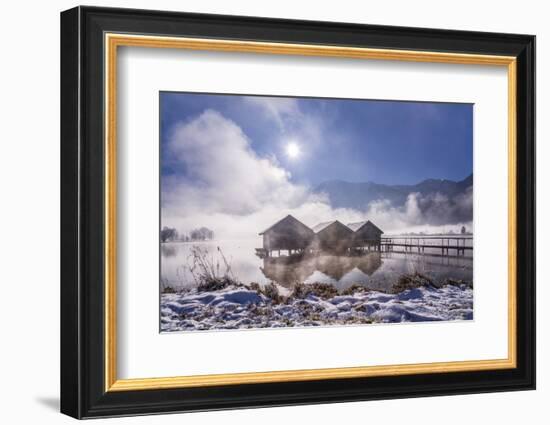 Germany, Bavaria, Upper Bavaria, Tšlzer Land (Area), Schlehdorf by the Kochelsee-Udo Siebig-Framed Photographic Print