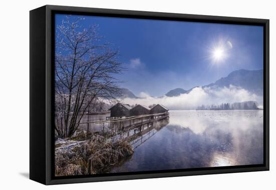 Germany, Bavaria, Upper Bavaria, Tšlzer Land (Area), Schlehdorf by the Kochelsee-Udo Siebig-Framed Premier Image Canvas