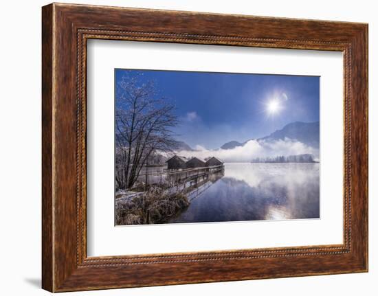 Germany, Bavaria, Upper Bavaria, Tšlzer Land (Area), Schlehdorf by the Kochelsee-Udo Siebig-Framed Photographic Print