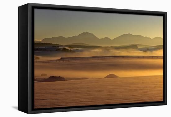 Germany, Bavaria, View at Benediktenwand, Bavarian Alps-Bernd Rommelt-Framed Premier Image Canvas