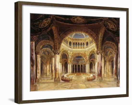 Germany, Bayreuth, Scenic Design for Temple of the Holy Grail, First Act of Parsifal-null-Framed Giclee Print