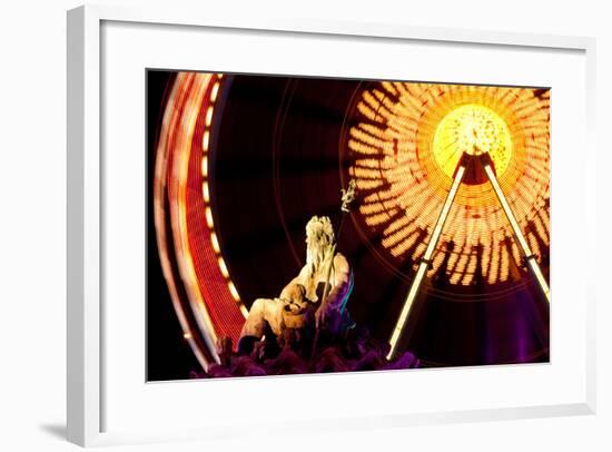 Germany, Berlin, Alexanderplatz, Ferris Wheel, Neptune Fountain-Catharina Lux-Framed Photographic Print