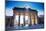 Germany, Berlin. Cyclists Passing under the Brandenburg Gate-Ken Scicluna-Mounted Photographic Print