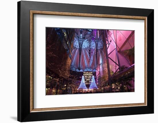 Germany, Berlin, Dusk, Potsdamer Platz, Christmas-Catharina Lux-Framed Photographic Print