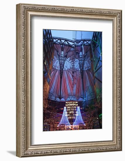 Germany, Berlin, Dusk, Potsdamer Platz, Christmas-Catharina Lux-Framed Photographic Print