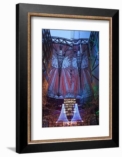 Germany, Berlin, Dusk, Potsdamer Platz, Christmas-Catharina Lux-Framed Photographic Print