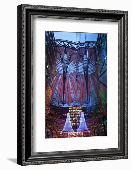 Germany, Berlin, Dusk, Potsdamer Platz, Christmas-Catharina Lux-Framed Photographic Print