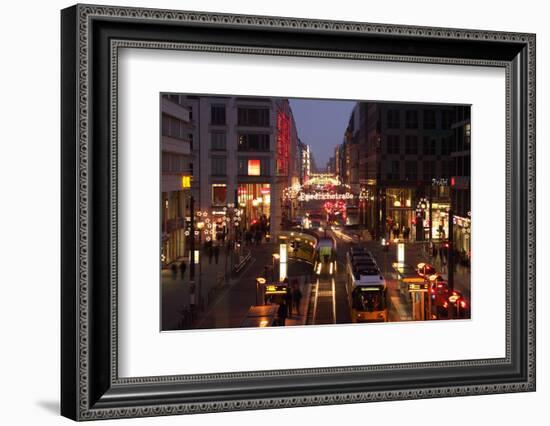 Germany, Berlin, Friedrichstrasse, Night, Festive Lighting-Catharina Lux-Framed Photographic Print