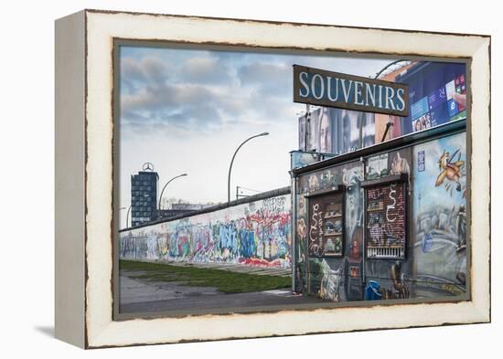 Germany, Berlin, Friendrichshain, East Side Gallery, Murals on the Berlin Wall, Souvenirs-Walter Bibikow-Framed Premier Image Canvas