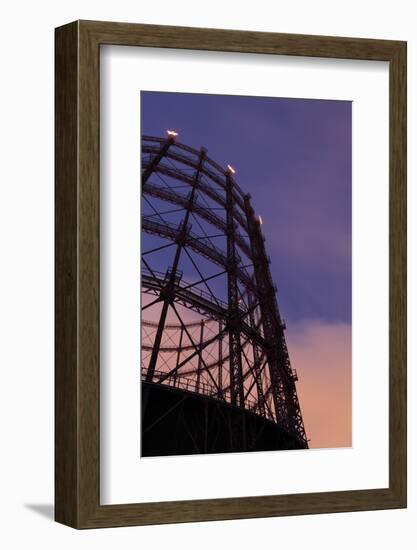 Germany, Berlin, Gasometer, Dusk-Catharina Lux-Framed Photographic Print