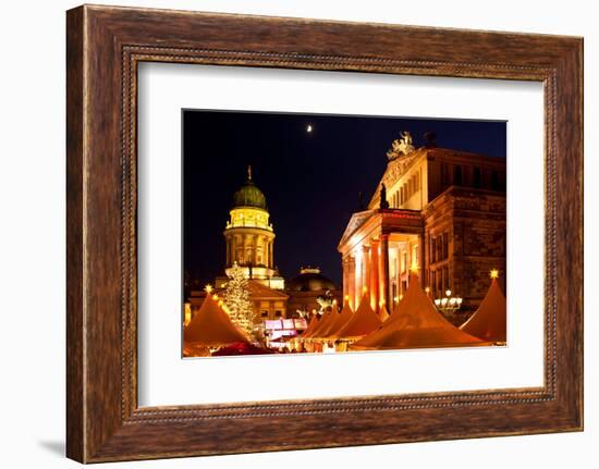 Germany, Berlin, Gendarmenmarkt, Christmas Market, Lighting, Night-Catharina Lux-Framed Photographic Print