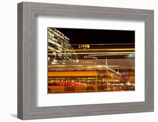 Germany, Berlin, Kudamm, Kranzlereck, Traffic Jam, Motion Blur, Evening-Catharina Lux-Framed Photographic Print