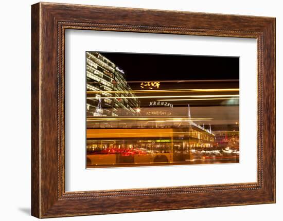 Germany, Berlin, Kudamm, Kranzlereck, Traffic Jam, Motion Blur, Evening-Catharina Lux-Framed Photographic Print